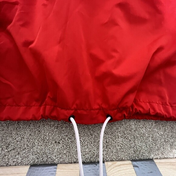 Divided Hooded Mens Red Blue Windbreaker Medium Long Sleeve Zip pullover Pocket - Picture 3 of 7